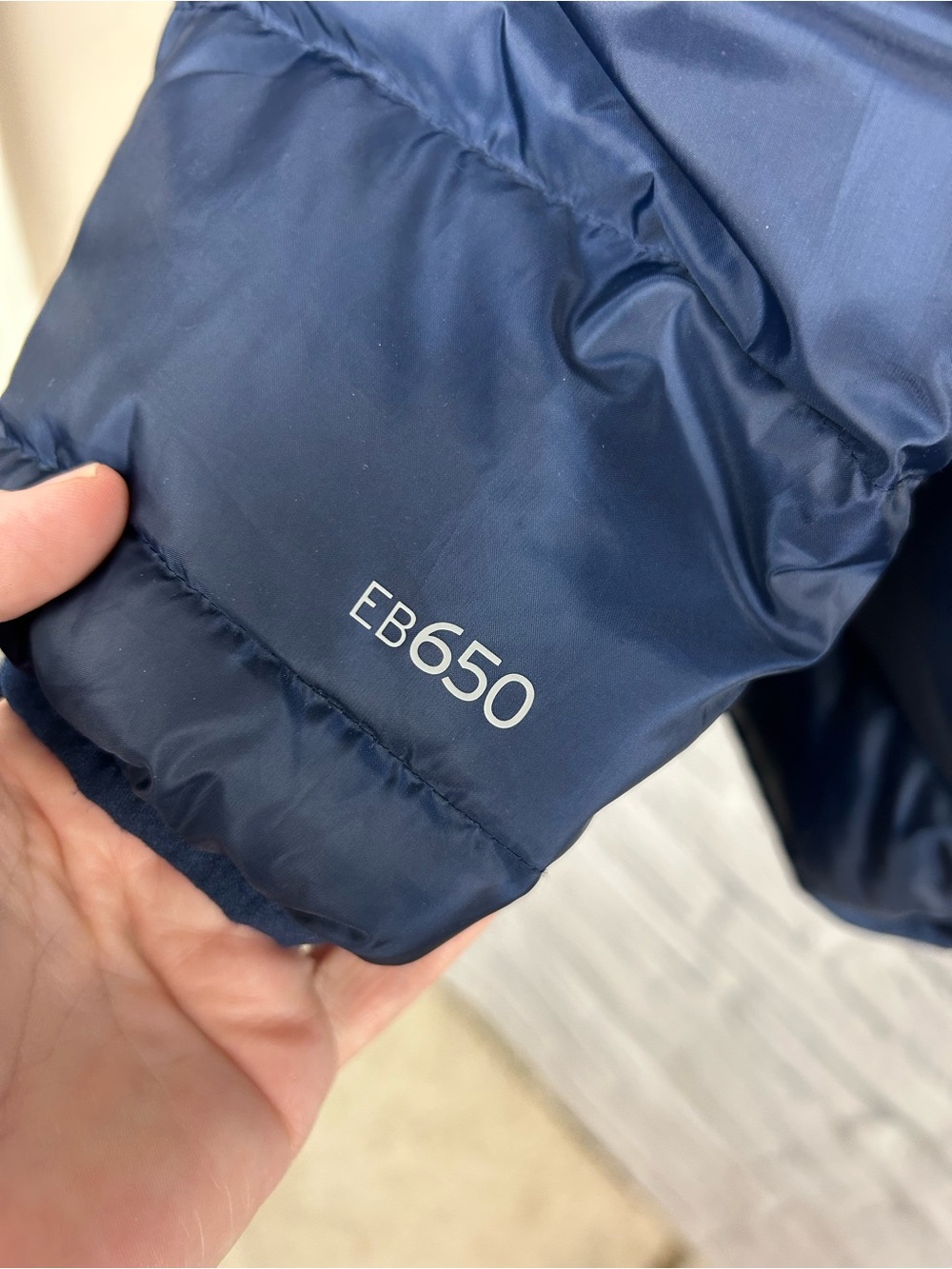 Eddie Bauer EB650 Packable Down Puffer Jacket Navy Blue Full Zip 2XL - Picture 4 of 7